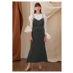 J. Chung Turin Slip Dress Amazon Green